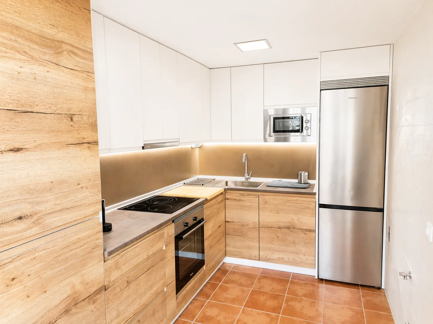 Detalle de la cocina de madera